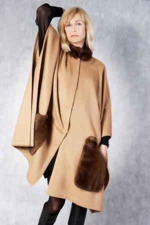 Кашемировое пончо