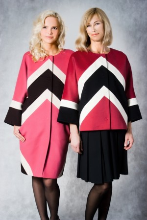 Комбинированное кашемировое пальто