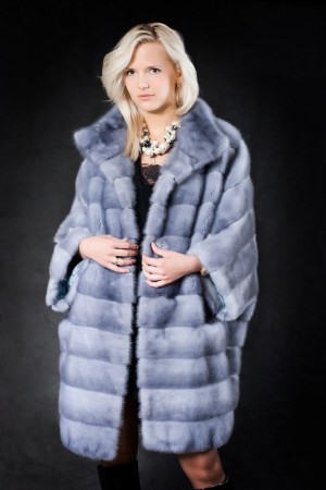 Шуба из норки "сапфир"