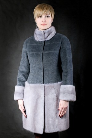 Комбинированное пальто